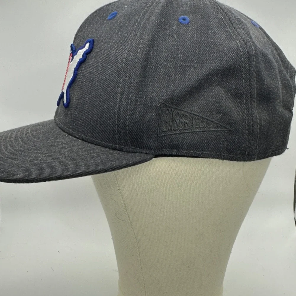 Baseballism Snapback Hat USA Baseball Flag Patch Gray‎ Red Adjustable Cap